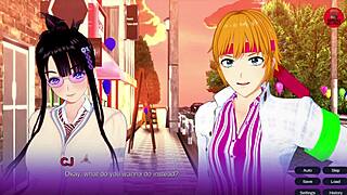 Out of Touch Ch6 - Senpai-ul meu în roman vizual anime japonez 3D psihedelic