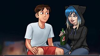 Summertime Saga 87, gameplay homemade cu adolescentă 18+ cu sâni mici 18+, acțiune