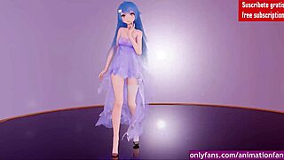 动漫粉丝在3D色情场景中跳舞 😏