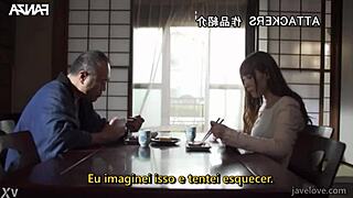 我岳父给我的快感，与亚洲日本色情传奇加奈草壁