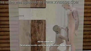 我们之间的蒸汽在这个顽皮的3D变态预览中与名人沐浴