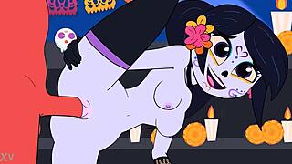 Така върви небрежната история с Catalina La Catrina в тази анимирана Rule 34 пародия, с интензивно анално ебане.