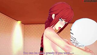 ماكيما تأخذ جنس قيود مع ثديين كبيرين في زي شفاف خلال مشهد مانغا منظور شخصي كرتون 3d