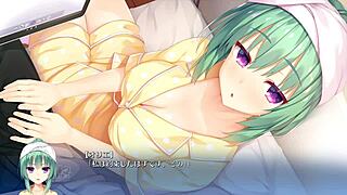 Intensywna scena gry hentai z aniołem anime i jej dźwiękami w części 1