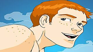 Интенсивная анимация из игры показывает страстный секс с жестким минетом и глубоким еблем жопы