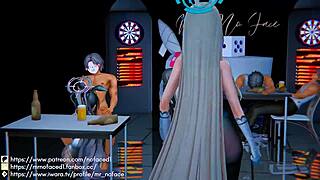 亚丝娜和卡琳的激情刀剑神域动漫交叉性爱