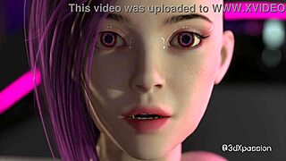 Fată sexy în stil cyberpunk oferă pizdă rasă handjob și doggystyle anal în VR Nexus 3