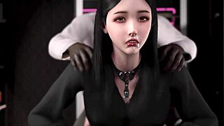 ช่างตัดผมเอเชียรูปร่างเซ็กซี่ นมใหญ่ ล่อควยใหญ่เพื่อเย็ดหีเปียกใน 3D