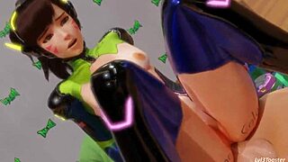 D.Va Göttin dominiert in Overwatch und League of Legends 3D Kompilation Action