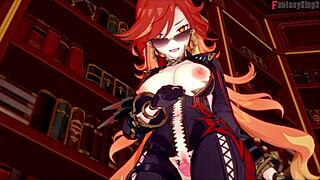 天哪，Mavuika在Jean办公室吸大鸡巴！ 原神本子口交大奶！