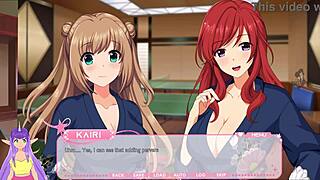 淫荡偶像计划温泉特别篇第4部分，与日本动漫美女在浴中女同性爱动作。