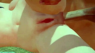 Garota Hentai de Cabelo Azul Chupa Pau pro Boquete Depois Faz Footjob Antes de Foda Anal na Bunda