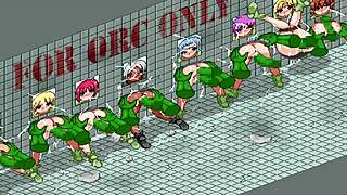 I feel the intense rush as pregnant elf faces bondage with monster cock in orc auction