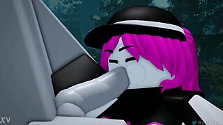 룰34 애니에서 딥스로트 블로우잡, 젖은 정액 디테일 헨타이 스타일