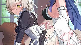 JOI扶她女仆咖啡厅提供肛门深喉双插群交传教士后入