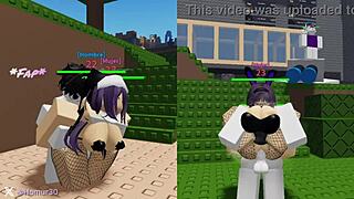 보라머리 여자를 잡고 야한 헨타이 액션!