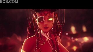 गॉर्जियस ब्लॉन्ड मिल्फ्स जिगलिंग बड़े बूब्स के साथ रेजिडेंट ईविल में बंग्ड होती हैं