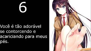 樱岛麻衣用脚女主和手淫指导在漫画兔女郎风格里挑逗