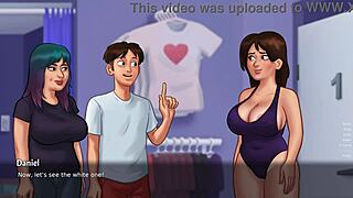 En voi lopettaa tuijottamista kun povekas milf äitipuoli näyttää isot tissit uusissa bikineissä, himoiten opiskelijan suihinottoa