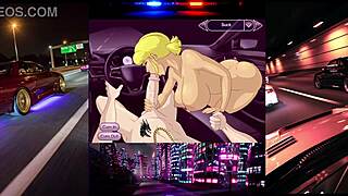 金发美女在车里口交比赛，导致深喉内射和大奶动作