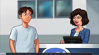 סאגת הקיץ - עובדת יפנית סקסית מקבלת זיון מזין ענק בחוץ במהלך המשמרת ג'וזפין