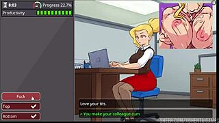 Hentai Oyun Zar Zor Çalışıyor Seviye 1 Tam Film Sahnelerinde Büyük Memeler ve Kalçalara İpucu