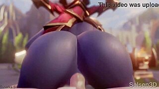 英雄联盟动画中希瓦娜骑乘鸡巴牛仔POV直到内射屁股