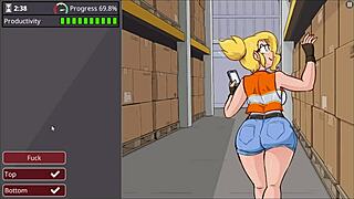 헨타이 게임 겨우 클리어 - 레벨 2 큰 가슴 액션 끝!