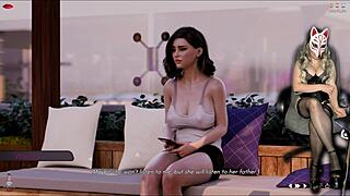 Госпожа Денвърс се впуска в мръсна игра с мачеха в чорапи. Големи цици MILF превръща публичната игра в стил брюнетка в епизод 66.