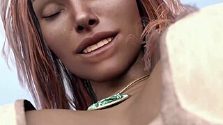 哇，她吞下巨大拜金比基尼视角