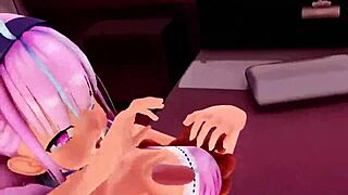 Eu vejo Minato Aqua com seu estilo anime fofo, e aquela lambida no pau monstro no hentai Mmd.