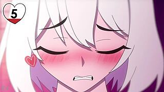 Първо хентай видео, тя си играе с големите си цици соло