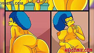 V tem Simpsonovi porn, mož gleda, kako ženo jebejo v cuckold stilu.