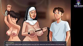 Nejžhavější BDSM scéna v Summertime Saga s obřím kurcem a creampie pro zralou ženu