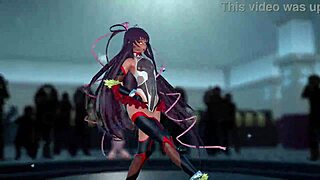 Куромару танцует с Моной Юкикадзе и Лэмб в горячей анимации