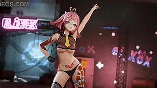 Le Sserafim fait un striptease sexy en animation MMD
