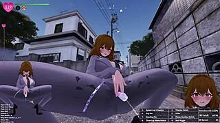 Hva skjer når japansk kontordame blottlegger hemmeligheter i 3D hentai? Hun onanerer på jobben i hete asiatiske scener