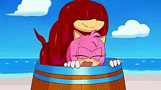 Knuckles semangat di pantai main memek