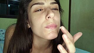 Julia Goddess delivers cumshot and cumplay compilation