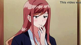 Depois de Brincar com a Língua, Ela Recebe o Pau Gigante no Hentai Anime