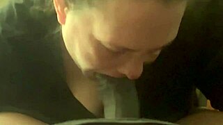 Worshipping his big black cock with intense devotion