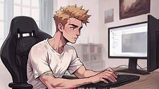 Redhead Step Sis Shows Swimsuit Revealing Posterior and Breasts Taboo Hentai Game