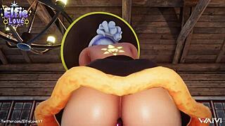 Elfie iubește joaca secretă cu dildo anal sub fustă
