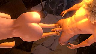 Tifa Lockhart gir Cloud en hard fotjob i Final Fantasy 3D!