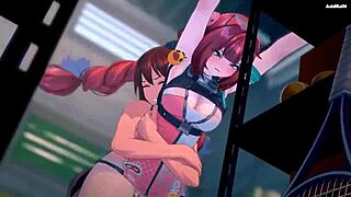 Yuzuha pakai baju renang baru... anal dan riding