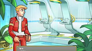 Igrajmo vesoljsko reševanje Code Pink, Mindy in Sandy v tušu