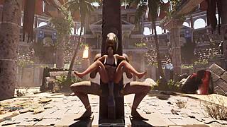 एन्शिएंट स्टैच्यू लारा को सभी होल में पाउंड करता है