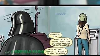 Darth Vader šuká Dr. Aphru v téhle plné animované komiksové