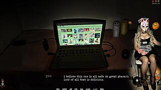 Преследвана от Nathalie! Хелоуин специалното провокативно с MILF големи цици свирка!