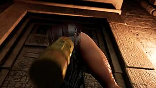 Lara Croft ucieka dupą w 3D hentai! 😏